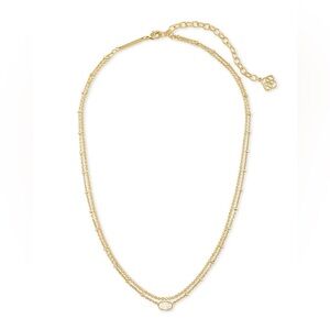This is an Emilie Gold Necklace in Iridescent Drusy, from Kendra Scott.
